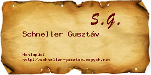 Schneller Gusztáv névjegykártya