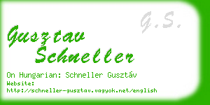 gusztav schneller business card